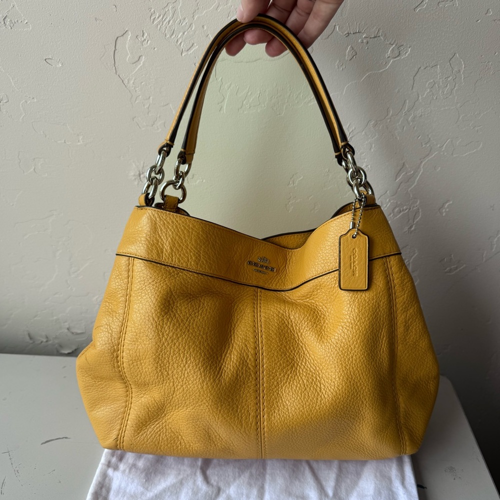 Coach Mustard Yellow Leather Purse